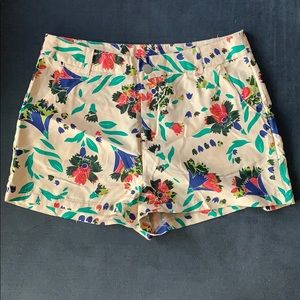 Nasty Gal Silky Tropical Print Shorts